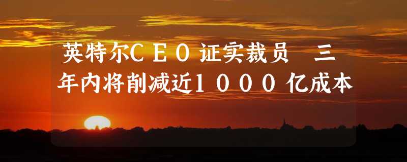 英特尔CEO证实裁员 三年内将削减近1000亿成本