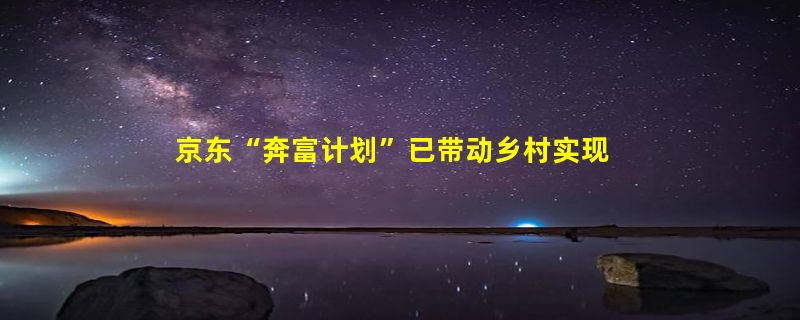 京东“奔富计划”已带动乡村实现产值超6200亿元