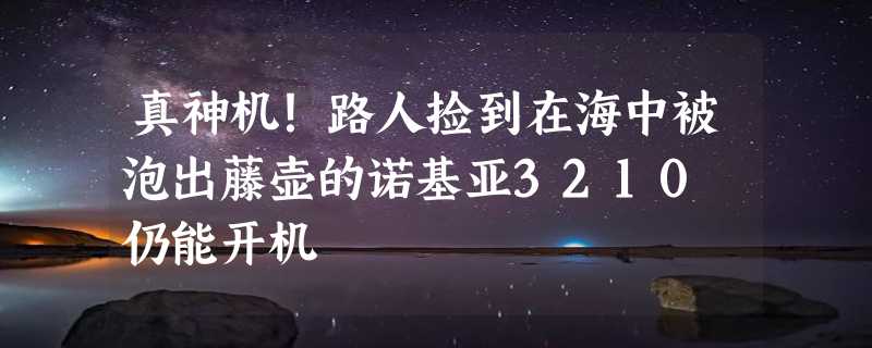 真神机！路人捡到在海中被泡出藤壶的诺基亚3210 仍能开机