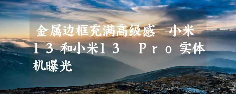 金属边框充满高级感 小米13和小米13 Pro实体机曝光