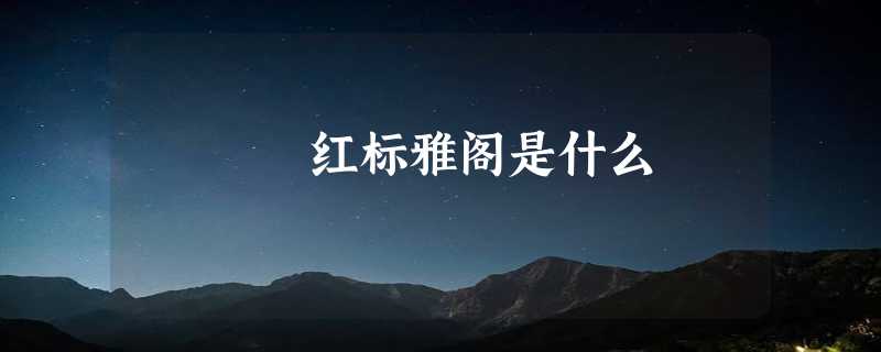 红标雅阁是什么