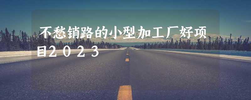 不愁销路的小型加工厂好项目2023