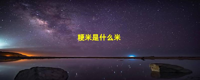 粳米是什么米