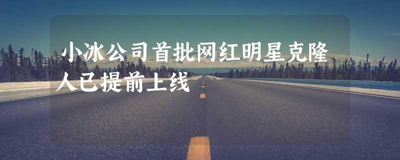 小冰公司首批网红明星克隆人已提前上线