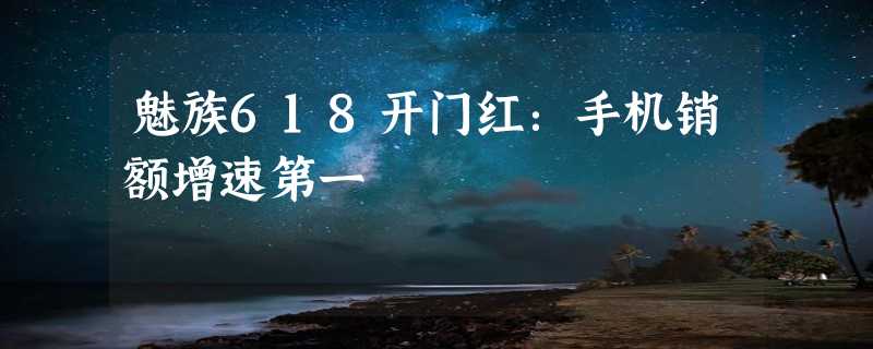 魅族618开门红：手机销额增速第一