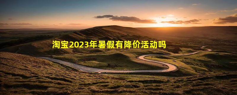 淘宝2023年暑假有降价活动吗