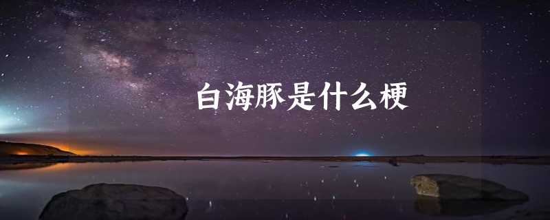 白海豚是什么梗