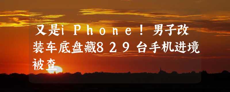 又是iPhone！男子改装车底盘藏829台手机进境被查