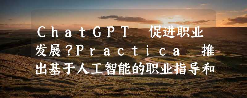 ChatGPT 促进职业发展？Practica 推出基于人工智能的职业指导和指导