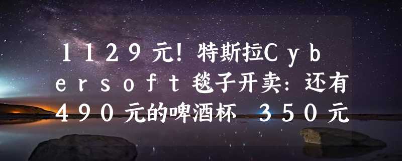 1129元！特斯拉Cybersoft毯子开卖：还有490元的啤酒杯 350元的哨子