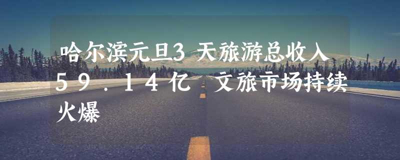 哈尔滨元旦3天旅游总收入59.14亿 文旅市场持续火爆