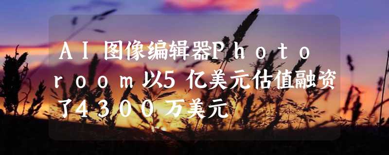 AI图像编辑器Photoroom以5亿美元估值融资了4300万美元