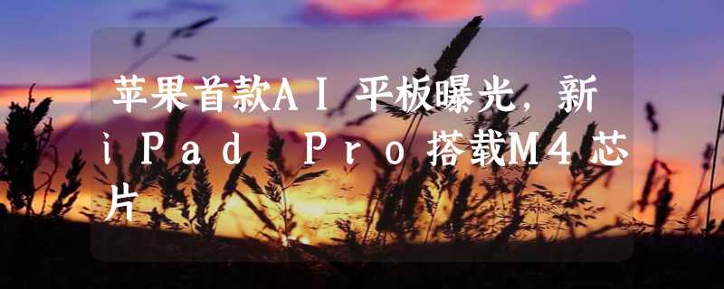 苹果首款AI平板曝光，新iPad Pro搭载M4芯片