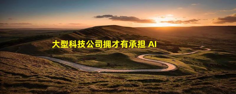 大型科技公司拥才有承担 AI 训练数据成本的能力