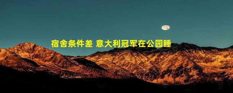 宿舍条件差 意大利冠军在公园睡觉：直言比睡纸板床要好