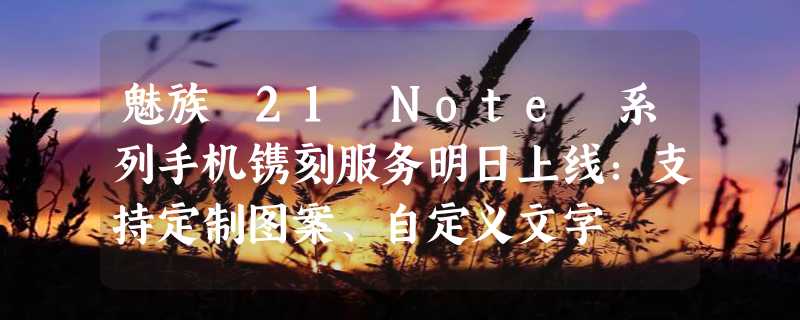 魅族 21 Note 系列手机镌刻服务明日上线：支持定制图案、自定义文字