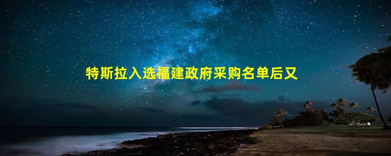 特斯拉入选福建政府采购名单后又被删 工作人员回应