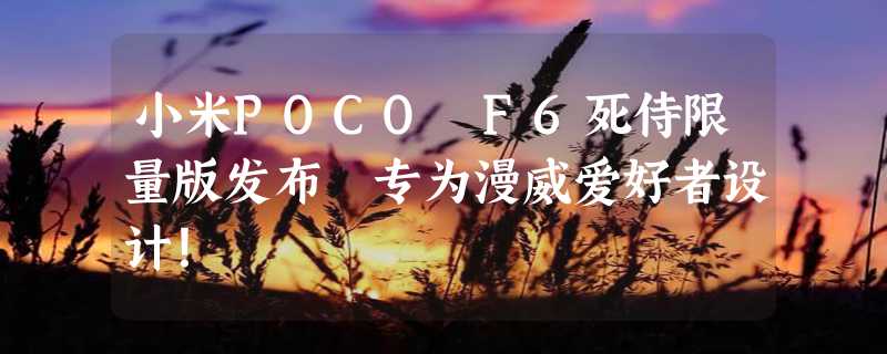 小米POCO F6死侍限量版发布 专为漫威爱好者设计！