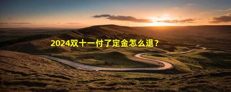 2024双十一付了定金怎么退？双11预售定金退款规则