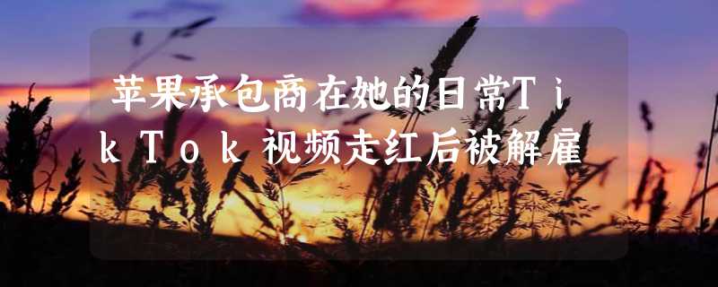 苹果承包商在她的日常TikTok视频走红后被解雇