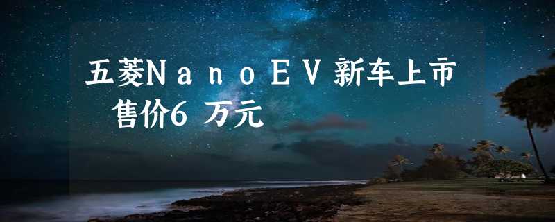 五菱NanoEV新车上市 售价6万元