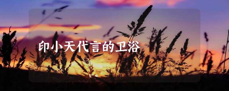 印小天代言的卫浴