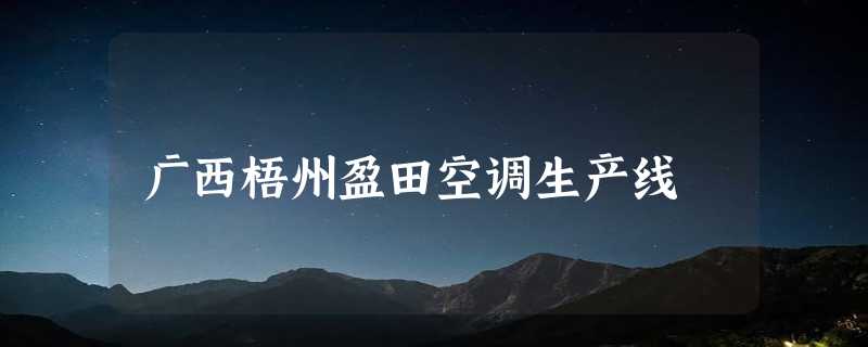 广西梧州盈田空调生产线