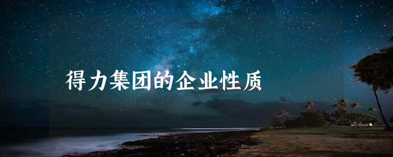 得力集团的企业性质