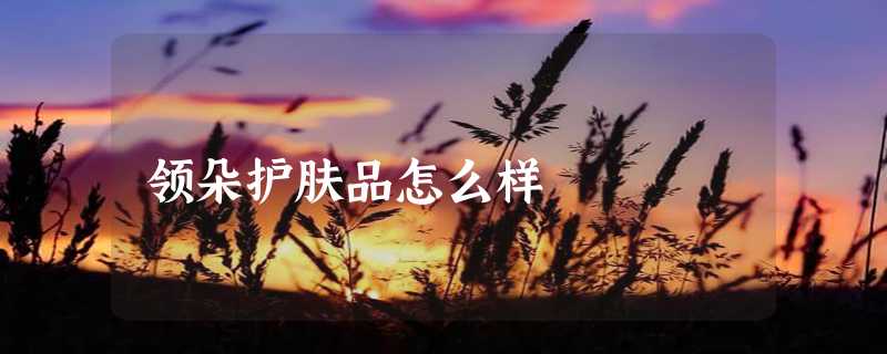 领朵护肤品怎么样