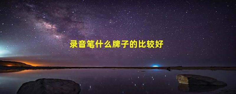 录音笔什么牌子的比较好