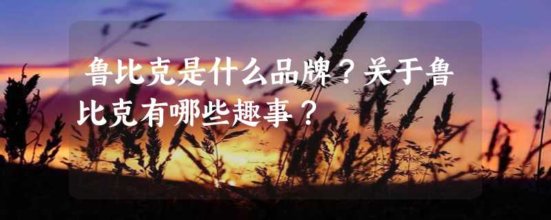 鲁比克是什么品牌？关于鲁比克有哪些趣事？