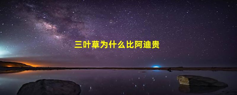 三叶草为什么比阿迪贵