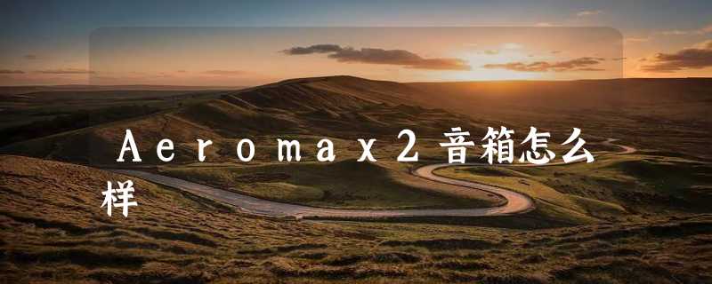 Aeromax2音箱怎么样