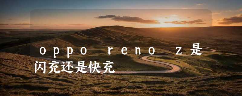 oppo reno z是闪充还是快充