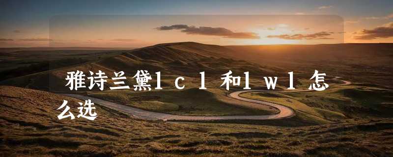 雅诗兰黛1c1和1w1怎么选