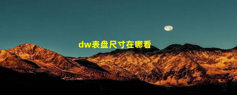 dw表盘尺寸在哪看