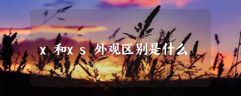 x和xs外观区别是什么