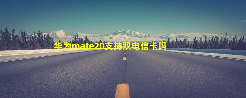 华为mate20支持双电信卡吗