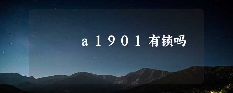 a1901有锁吗