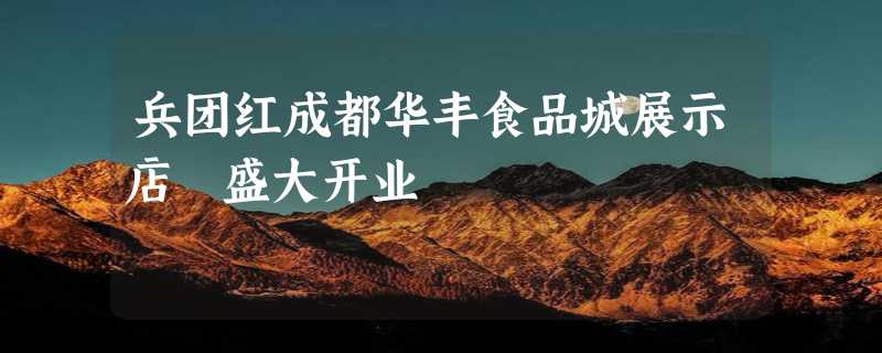兵团红成都华丰食品城展示店 盛大开业