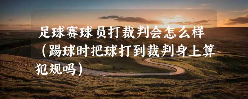 足球赛球员打裁判会怎么样（踢球时把球打到裁判身上算犯规吗）