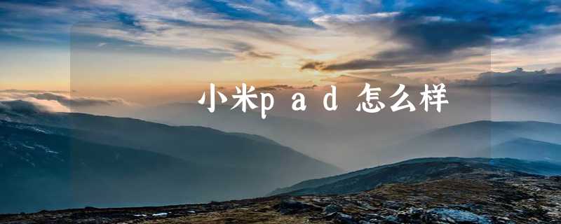 小米pad怎么样