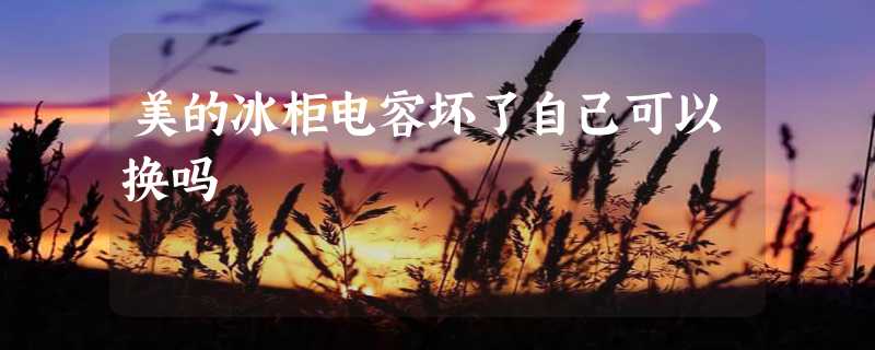 美的冰柜电容坏了自己可以换吗