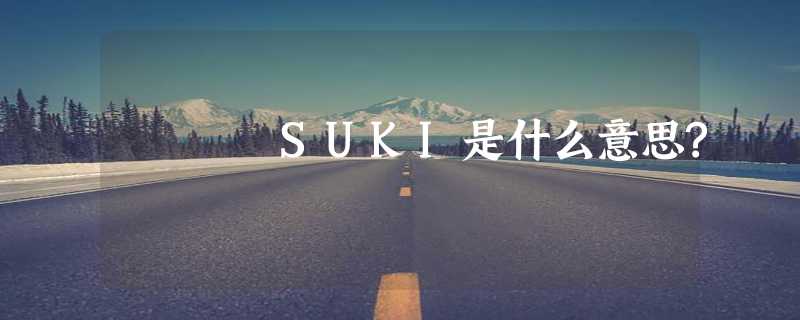 SUKI是什么意思?