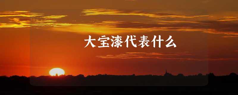 大宝漆代表什么