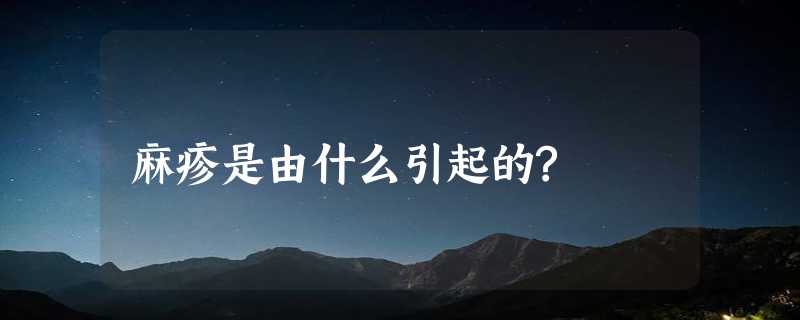 麻疹是由什么引起的?