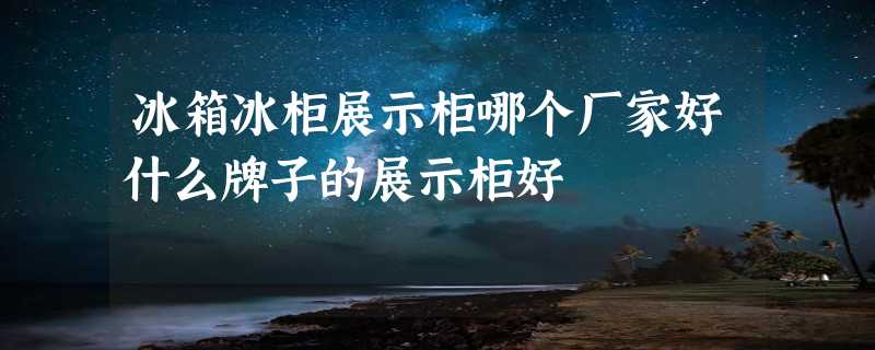 冰箱冰柜展示柜哪个厂家好什么牌子的展示柜好