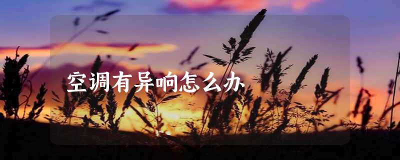 空调有异响怎么办