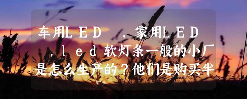 车用LED ,家用LED ，led软灯条一般的小厂是怎么生产的？他们是购买半成品自己加工吗？谢谢