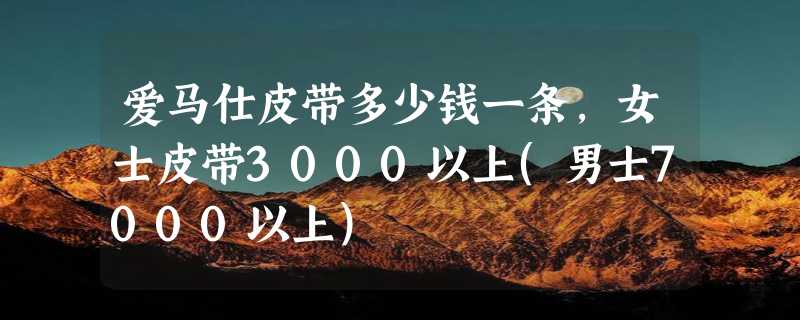 爱马仕皮带多少钱一条，女士皮带3000以上(男士7000以上)